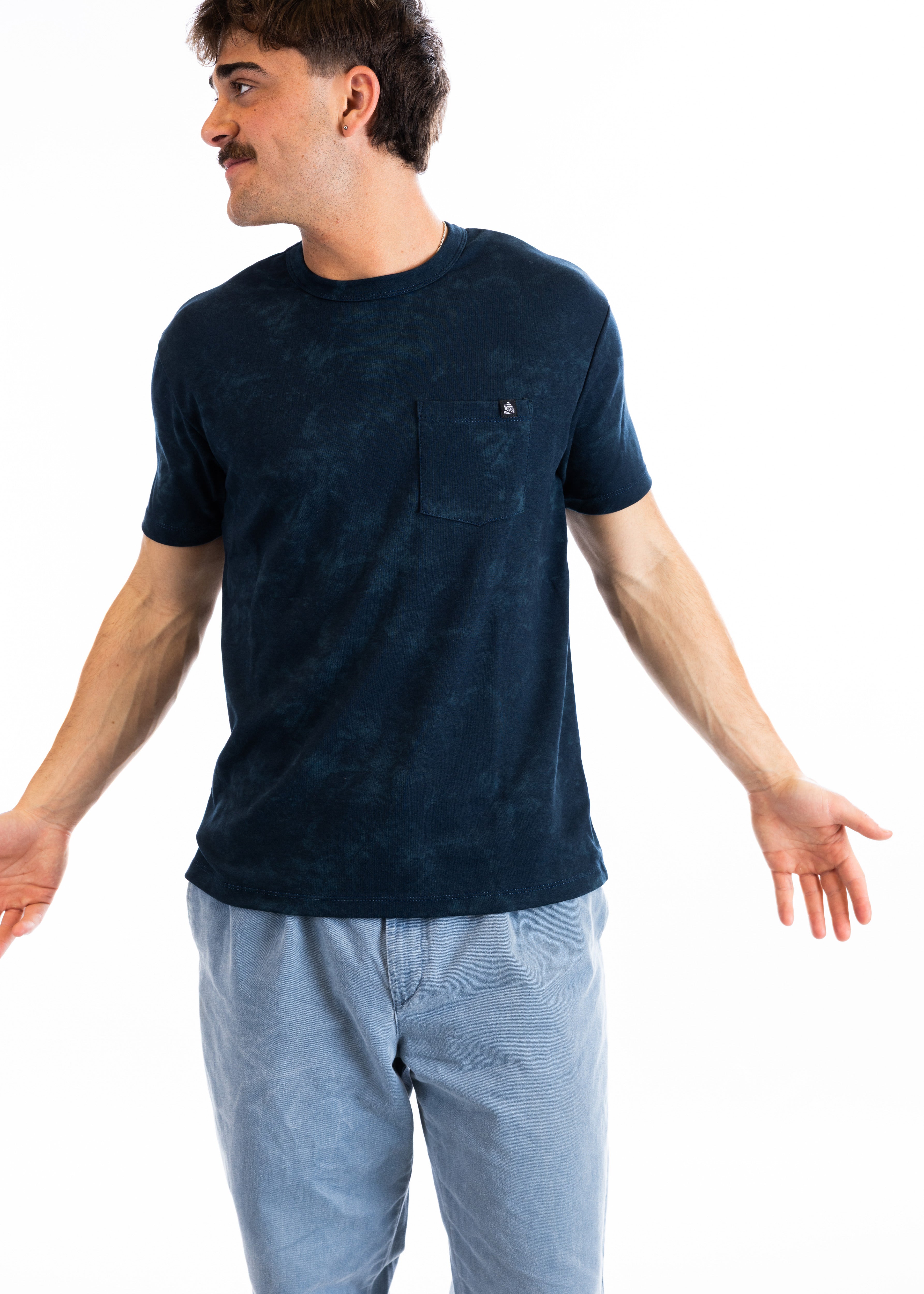 Men's Washed Oasis Interlock PKT Tee