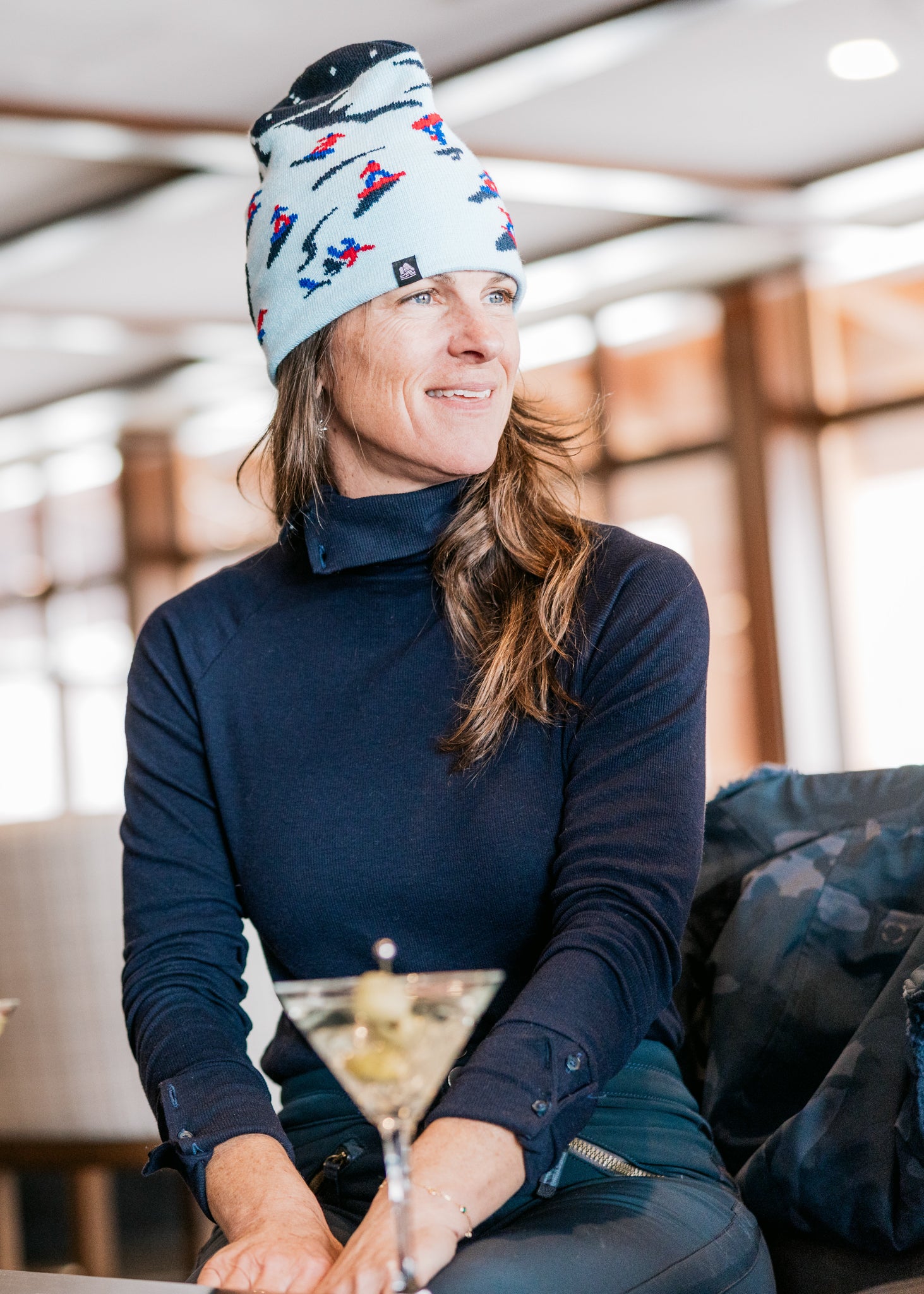 Women's Wool Button Turtleneck