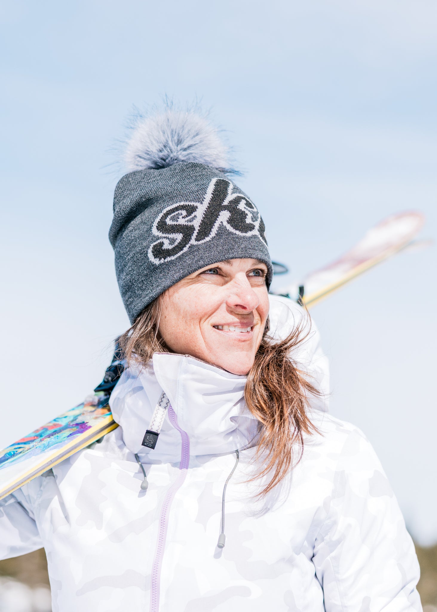 Ski Midi Faux Fur Pom Beanie