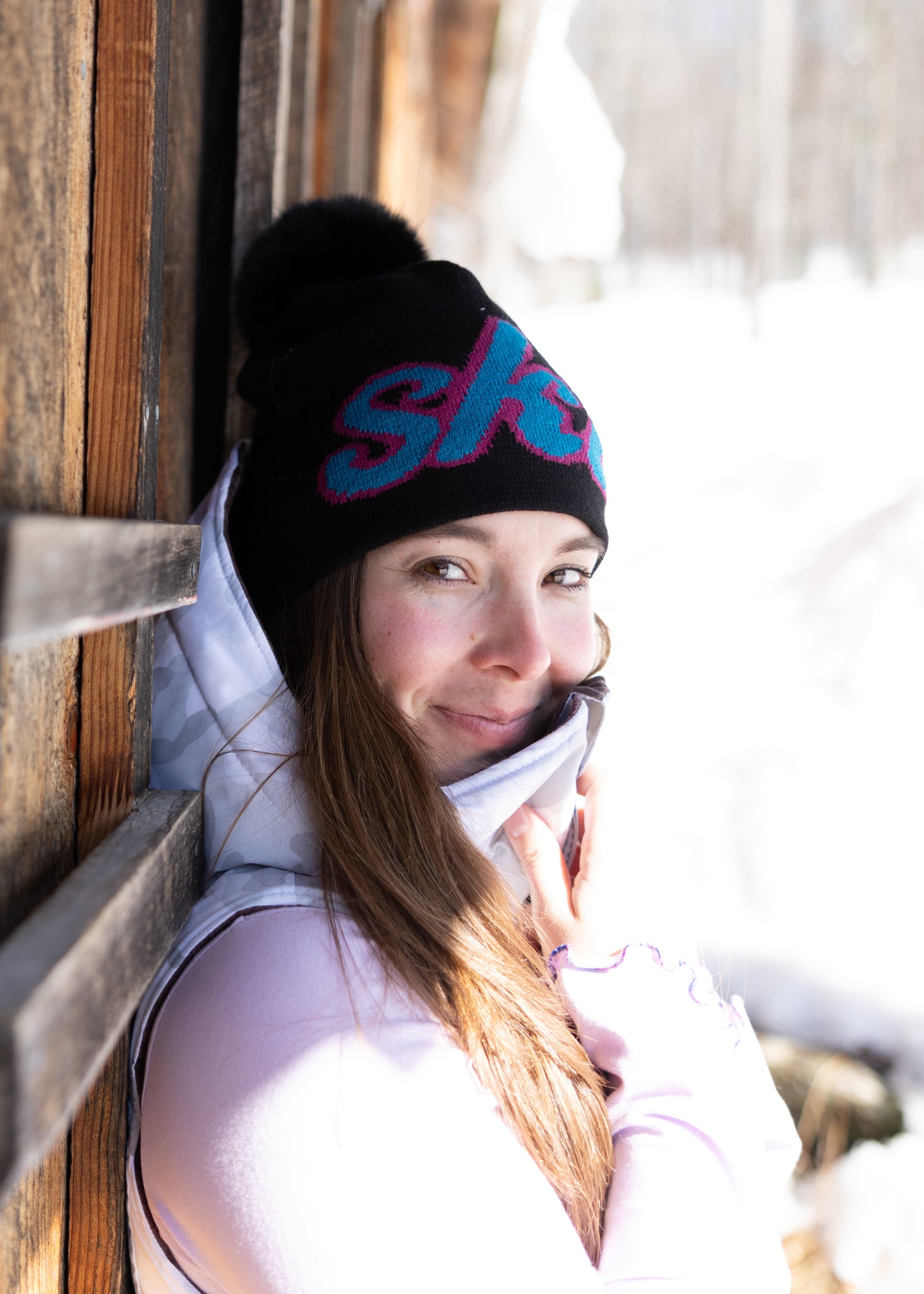 Ski Midi Faux Fur Pom Beanie
