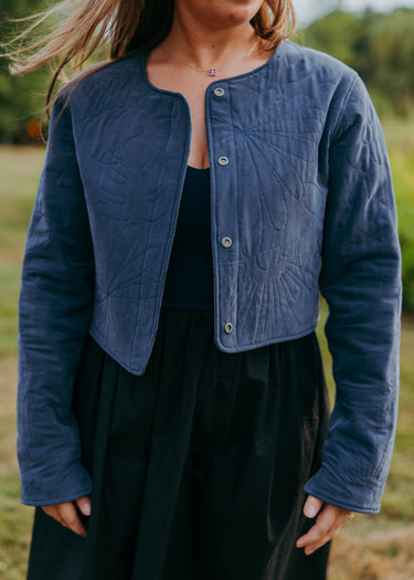 Women's Reversible Cropped Twill Jacket