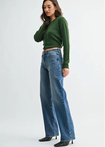 Double Pocket Wide Leg Jean