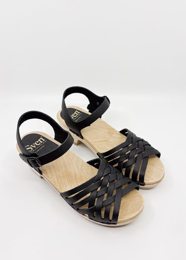 Small Weave Mid Heel Clog
