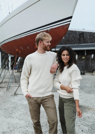 Newport Shaker Stitch Crew Sweater